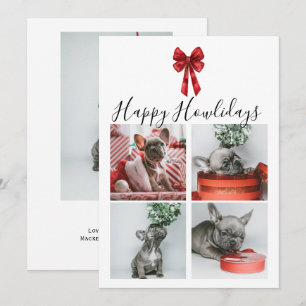 Cartão de Natal do Cão Feliz Howlidays