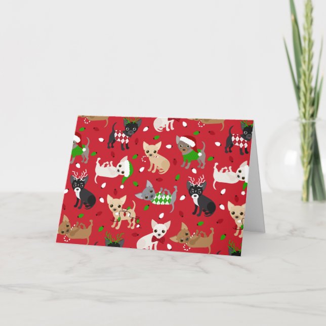 Cartão de Natal do Chihuahua (Frente)