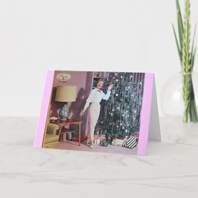 Cartão de Natal do cobrir gravado de vinil (Frente)