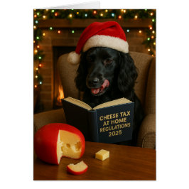 Cartão de Natal do cocker spaniel 'Imposto sobre Q