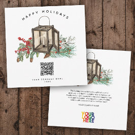 Cartão de Natal do Código QR de Empresa Russo