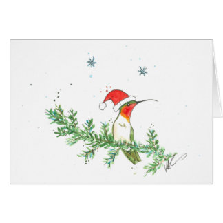 Cartão de Natal do colibri