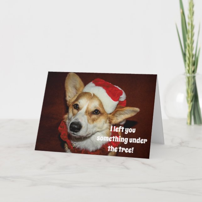 Cartão de Natal do Corgi (Frente)
