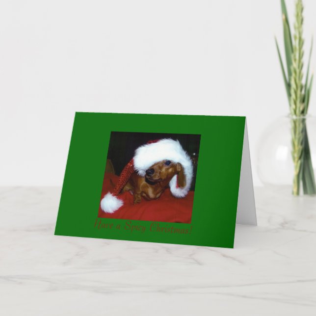 Cartão de Natal do Dachshund (Frente)