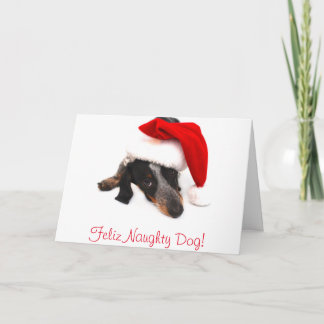 Cartão de Natal do Dachshund