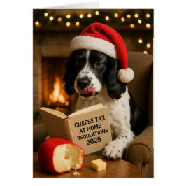 Cartão de Natal do English Springer spaniel Impost
