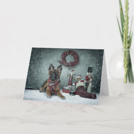 Cartão de Natal do filhote de cachorro