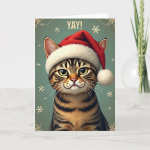Cartão de Natal do Gato Olho Dourado