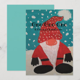 Cartão de Natal do Gnome Santa