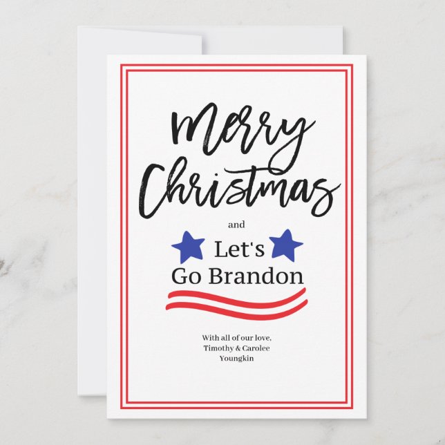 Cartão de Natal do Go Brandon para vamos (Frente)