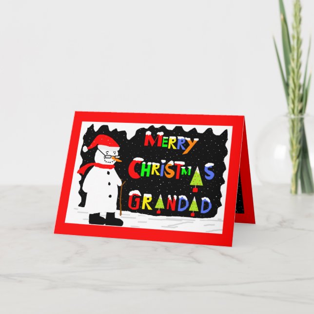 Cartão de Natal do Grandad (Frente)