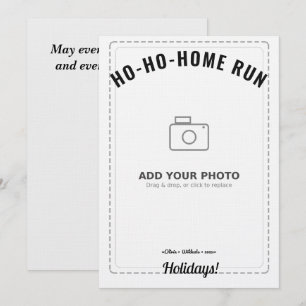 Cartão de Natal do Guaxinim Ho-Ho-Home Run (Verso