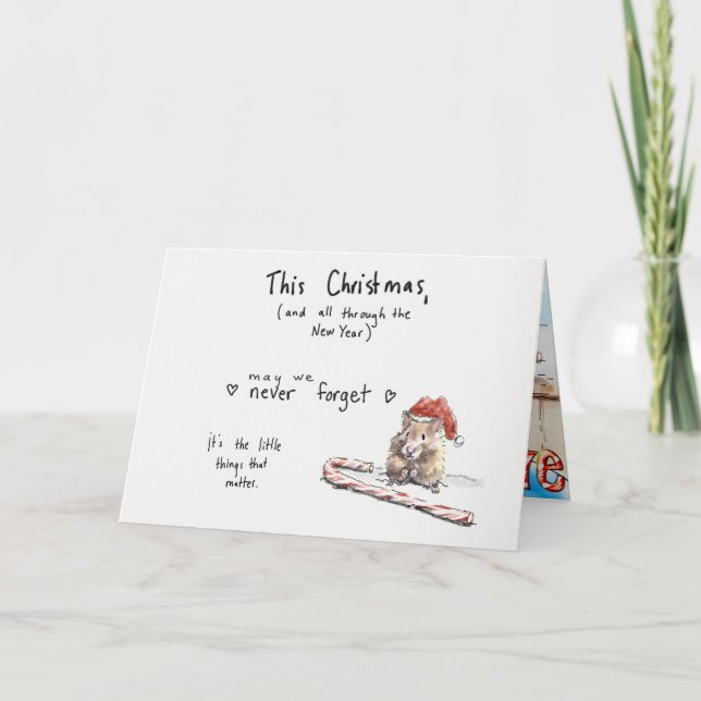 Cartão de Natal do hamster (Frente)