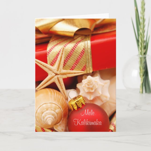 Cartão de Natal do Havaí Mele Kalikimaka (Frente)