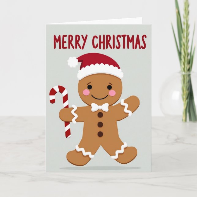 Cartão de Natal do Homem de Biscoito (Frente)