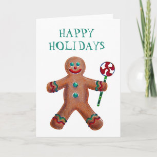 Cartão de Natal do Homem de Biscoito
