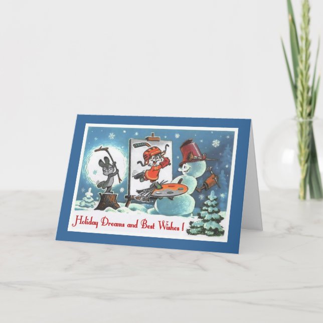 Cartão de Natal do hóquei (Frente)