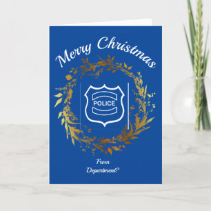 Cartão de Natal do Ícone do Crachá polícia
