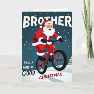 Cartão de Natal do Irmão Wheelie Bom