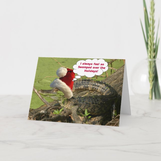 Cartão de Natal do jacaré (Frente)