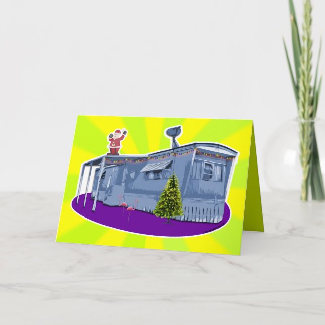 Cartão de Natal do lixo do reboque (Frente)