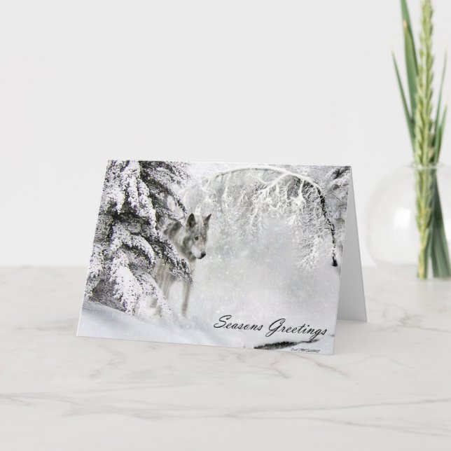 cartão de natal do lobo (Frente)