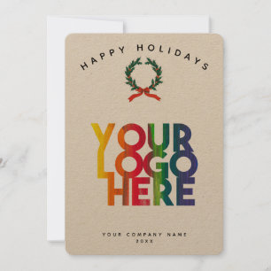 Cartão de Natal do Logotipo Corporativo Feriado