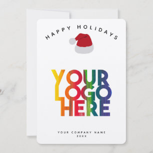 Cartão de Natal do Logotipo Corporativo Feriado
