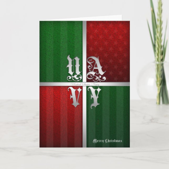 Cartão de Natal do marinho (Frente)