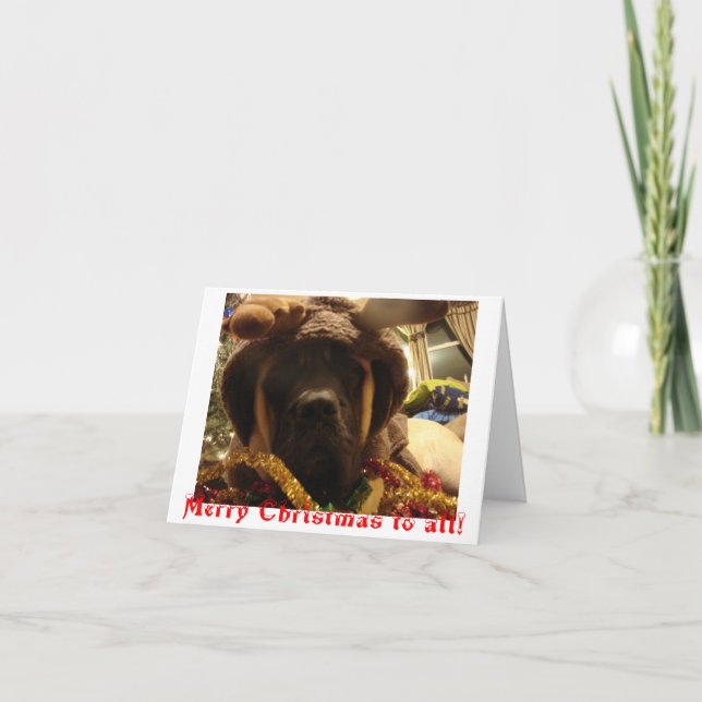 Cartão de Natal do Mastiff (Frente)