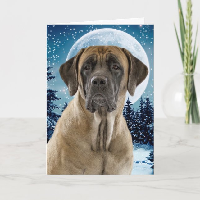 Cartão de Natal do Mastiff (Frente)