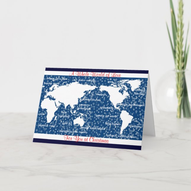 Cartão de Natal do Mundo do Amor (Frente)