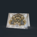 Cartão de Natal do órgão da catedral de Merseburg<br><div class="desc">O órgão na catedral de Merseburg foi construído por Friedrich Ladegast em 1855. Reubke premiered sua sonata no 94th Psalmon este órgão em 1857. A parte dianteira do cartão tem as palavras "Feliz Natal" sobre uma vista das tubulações da fachada do órgão. No interior é "com cumprimentos mornos e cumprimentos...</div>