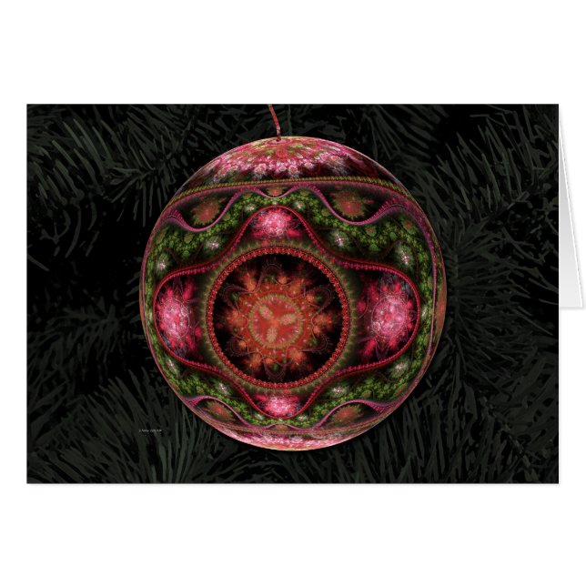 Cartão de Natal do Ornament (Frente Horizontal)