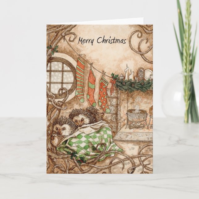 Cartão de Natal do ouriço - parte 2 (Frente)