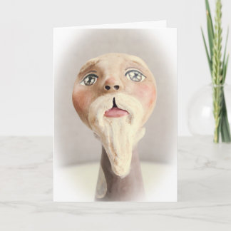 Cartão de Natal do papai noel da arte popular