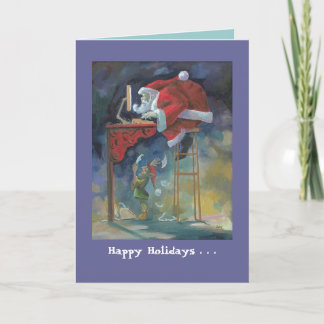 Cartão de Natal do papai noel do computador