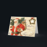 Cartão de Natal do papai noel do vintage<br><div class="desc">Vetor do cartão de Natal do papai noel do vintage</div>