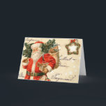 Cartão de Natal do papai noel do vintage<br><div class="desc">Vetor do cartão de Natal do papai noel do vintage</div>