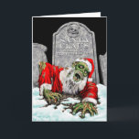 Cartão de Natal do papai noel do zombi<br><div class="desc">Uma vez que você acreditou em Papai Noel então você cresceu acima. Mas que aconteceu-lhe quando você parou de acreditar? Morreu? E se morreu o que acontece quando você começar acreditar outra vez? Melhor mantenha acreditar…. Trabalhos artísticos originais no cumprimento dianteiro e customisable no interior.</div>