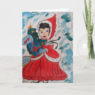 Cartão de Natal do Papai noel Helper