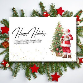 Cartão de Natal do Papai Noel, Natal Minimalista