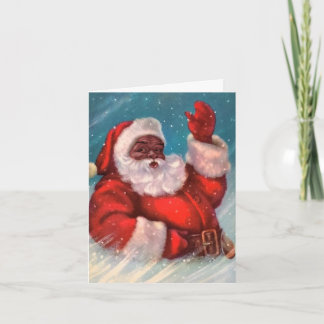 Cartão de Natal do Papai Noel Negro