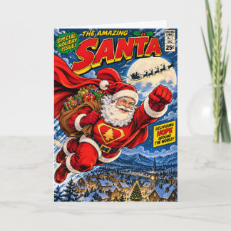Cartão de Natal do Papai Noel Super-Herói | Livro