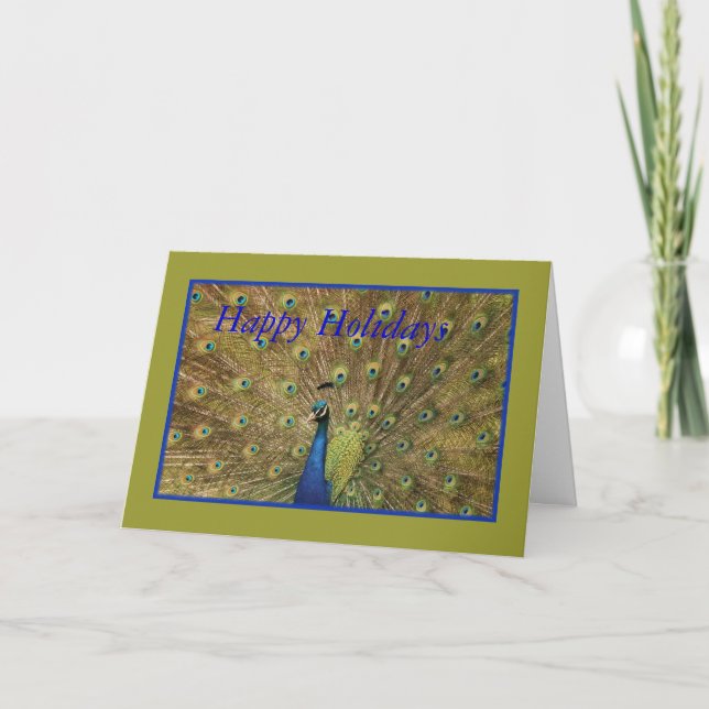 Cartão de Natal do pavão (Frente)