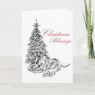 Cartão de Natal do pitbull