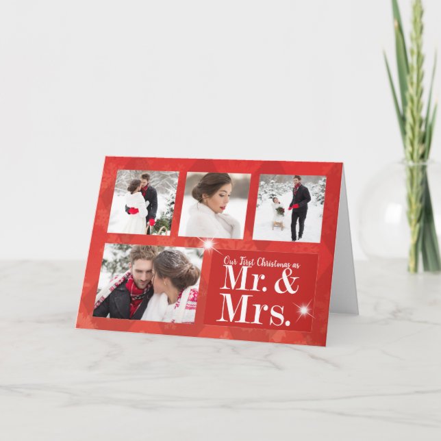 Cartão de Natal do Primeiro Natal do casal (Frente)