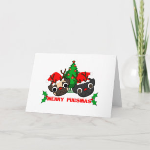 Cartão de Natal do Pug