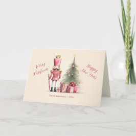 Cartão de Natal do Quebra-Nozes Rosa