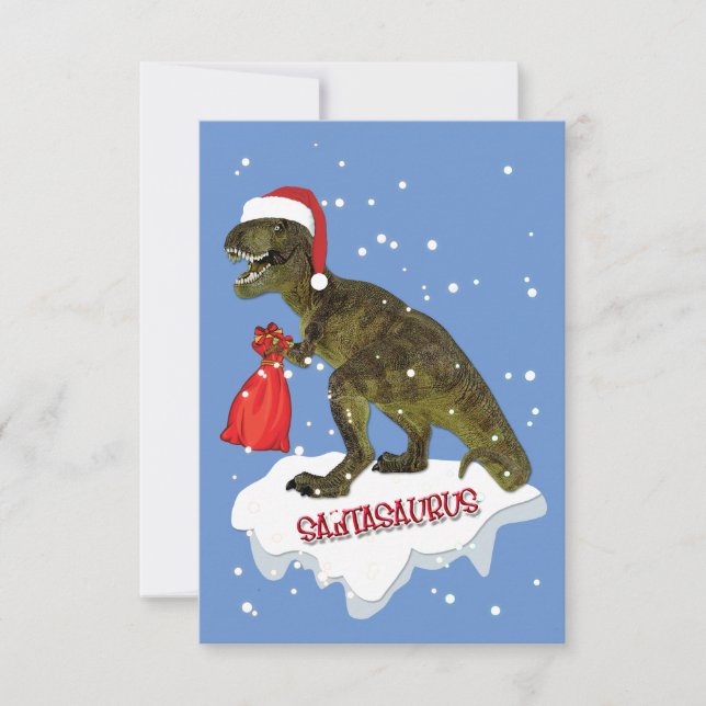 Cartão de Natal do Santassauro Personalizar (Frente)